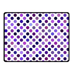 Shades Of Purple Polka Dots Fleece Blanket (small) by retrotoomoderndesigns