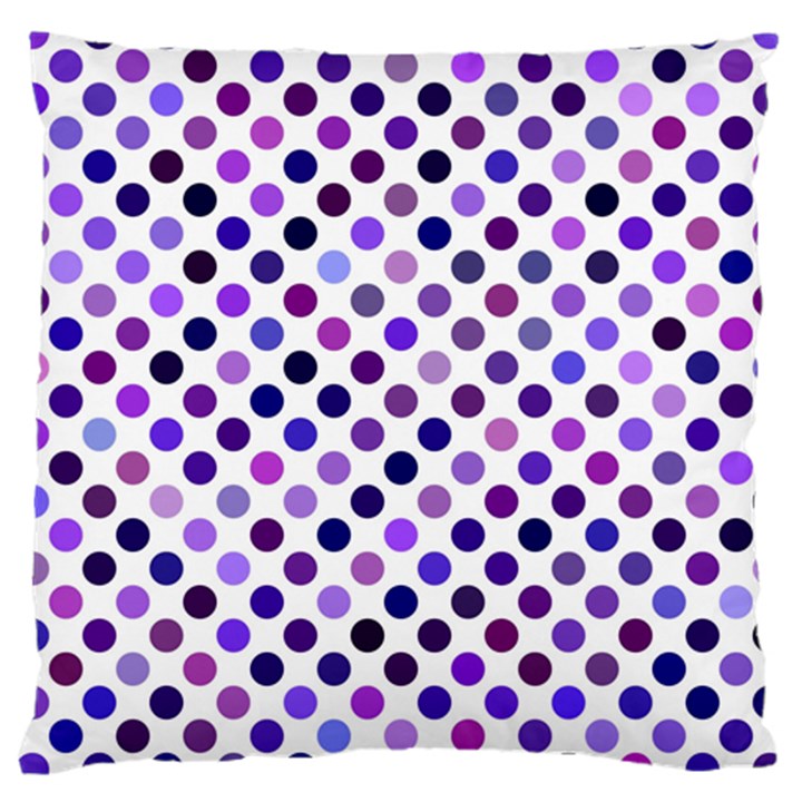 Shades Of Purple Polka Dots Large Cushion Case (Two Sides)
