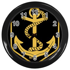 French Maritime Gendarmerie Insignia Wall Clock (black) by abbeyz71