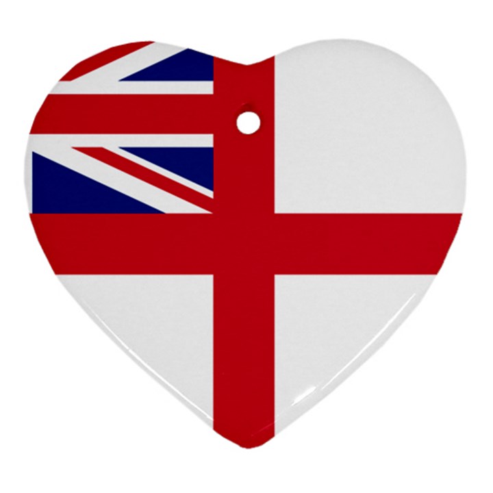 White Ensign of Royal Navy Ornament (Heart)