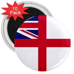 White Ensign Of Royal Navy 3  Magnets (10 Pack)  by abbeyz71