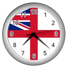 White Ensign Of Royal Navy Wall Clock (silver) by abbeyz71