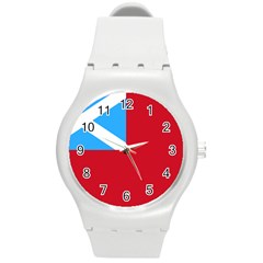 Scottish Red Ensign, Middle Ages-1707 Round Plastic Sport Watch (m) by abbeyz71