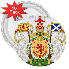 Royal Coat Of Arms Of Kingdom Of Scotland, 1603-1707 3  Buttons (10 Pack)  by abbeyz71