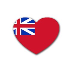 British Red Ensign, 1707–1801 Rubber Coaster (heart)  by abbeyz71