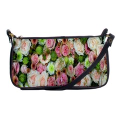 Pastel Pink Roses Shoulder Clutch Bag by retrotoomoderndesigns