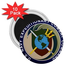 Seal Of United States Navy Expeditionary Combat Command 2 25  Magnets (10 Pack)  by abbeyz71