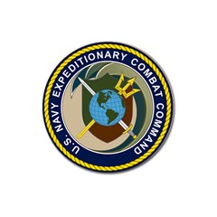 Seal Of United States Navy Expeditionary Combat Command Magnet 3  (round) by abbeyz71