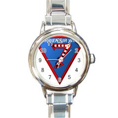 Patch Insignia Of United States Navy Aircraft Carrier Air Wing Seven Round Italian Charm Watch by abbeyz71