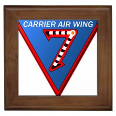 Patch Insignia Of United States Navy Aircraft Carrier Air Wing Seven Framed Tiles by abbeyz71