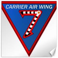 Patch Insignia Of United States Navy Aircraft Carrier Air Wing Seven Canvas 12  X 12  by abbeyz71