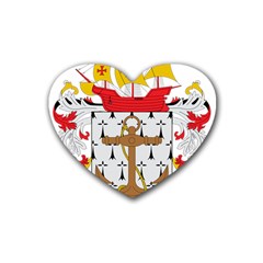 Coat Of Arms Of The Colombian Navy Heart Coaster (4 Pack)  by abbeyz71