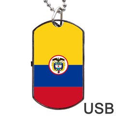 Coat Of Arms Of The Colombian Navy Dog Tag Usb Flash (one Side) by abbeyz71