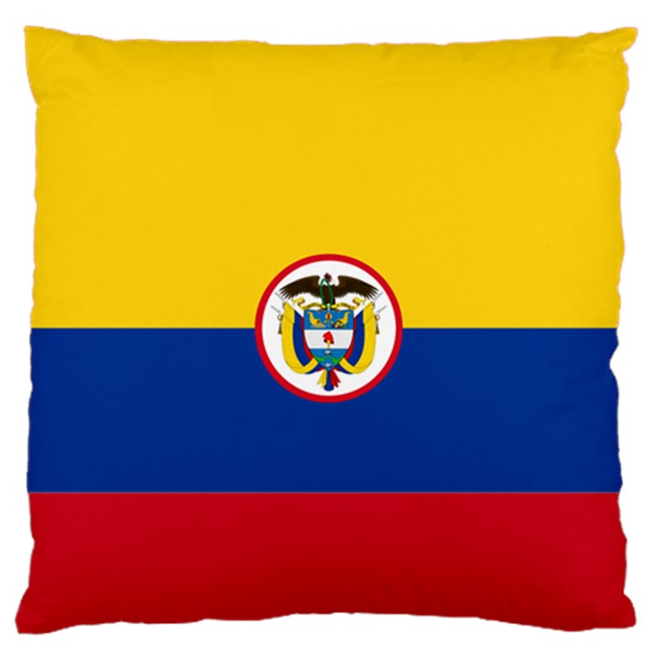 Coat of arms of the Colombian Navy Large Cushion Case (Two Sides)