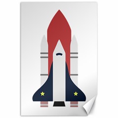 Planet Planets Rocket Shuttle Canvas 24  X 36  by Wegoenart