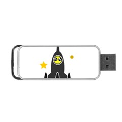 Spacecraft Star Emoticon Travel Portable Usb Flash (one Side) by Wegoenart