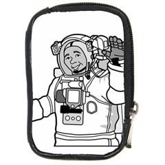 Astronaut Space Exploration Helmet Compact Camera Leather Case by Wegoenart