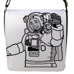 Astronaut Space Exploration Helmet Flap Closure Messenger Bag (s) by Wegoenart