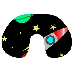 Planet Rocket Space Stars Travel Neck Pillows by Wegoenart