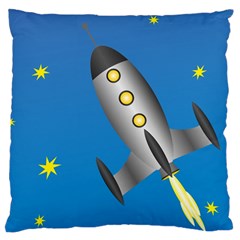 Rocket Spaceship Space Travel Nasa Standard Flano Cushion Case (one Side) by Wegoenart