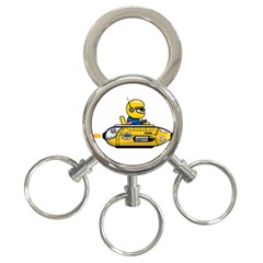 Cartoon Space Racer Galaxy Science 3-ring Key Chains by Wegoenart