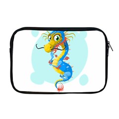 Dragon Chinese Blue Mustache China Apple Macbook Pro 17  Zipper Case by Wegoenart