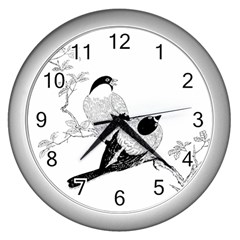 Vintage Old Fashioned Animal Wild Wall Clock (silver) by Wegoenart