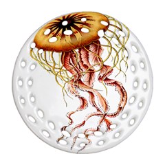 Animal Art Forms In Nature Jellyfish Ornament (round Filigree) by Wegoenart