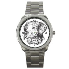 Dog Animal Domestic Animal Doggie Sport Metal Watch by Wegoenart