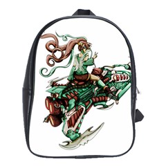 Furry Rocket Spaceship Fairy School Bag (large) by Wegoenart