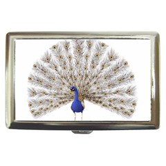 Peacock Colorful Bird Feather Blue Cigarette Money Case by Wegoenart