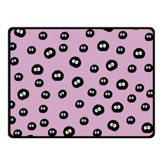 Totoro - Soot Sprites Pattern Double Sided Fleece Blanket (small)  by Valentinaart