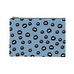 Totoro - Soot Sprites Pattern Cosmetic Bag (large) by Valentinaart