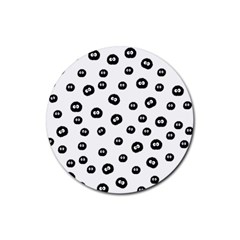 Totoro - Soot Sprites Pattern Rubber Round Coaster (4 Pack)  by Valentinaart