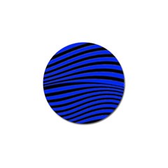 Black And Blue Linear Abstract Print Golf Ball Marker (4 Pack) by dflcprintsclothing