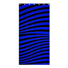 Black And Blue Linear Abstract Print Shower Curtain 36  X 72  (stall)  by dflcprintsclothing