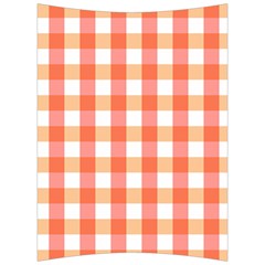 Gingham Duo Red On Orange Back Support Cushion by retrotoomoderndesigns