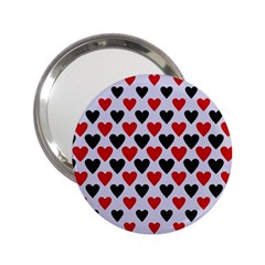 Red & White Hearts- Lilac Blue 2 25  Handbag Mirrors by WensdaiAmbrose