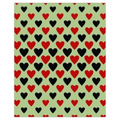 Red & Black Hearts - Olive Drawstring Bag (small) by WensdaiAmbrose