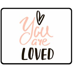 You Are Loved Fleece Blanket (medium)  by alllovelyideas