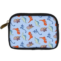 Dinosaurs - Baby Blue Digital Camera Leather Case by WensdaiAmbrose