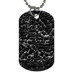 Black And White Grunge Cracked Abstract Print Dog Tag (one Side) by dflcprintsclothing