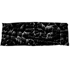 Black And White Grunge Cracked Abstract Print Body Pillow Case (dakimakura) by dflcprintsclothing