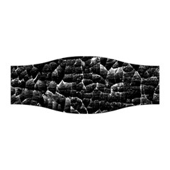 Black And White Grunge Cracked Abstract Print Stretchable Headband by dflcprintsclothing