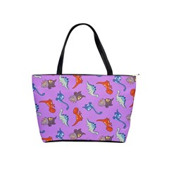 Dinosaurs - Violet Classic Shoulder Handbag by WensdaiAmbrose