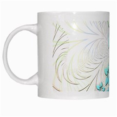 Flowers Background Leaf Leaves Blue White Mugs