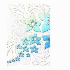 Flowers Background Leaf Leaves Blue Large Garden Flag (two Sides) by Mariart