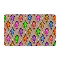 Abstract Background Colorful Leaves Magnet (rectangular) by Alisyart