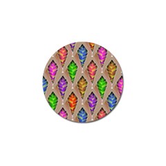 Abstract Background Colorful Leaves Golf Ball Marker (4 Pack) by Alisyart