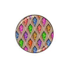 Abstract Background Colorful Leaves Hat Clip Ball Marker (10 Pack) by Alisyart
